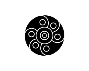 creative details Outline silhouette Circles in spiral abstract vector design element icon vector