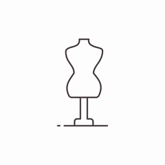 mannequin on base icon sign vector