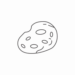 moon surface rock formation icon sign vector