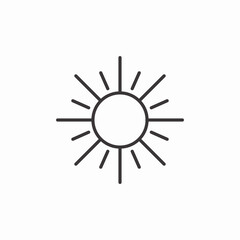 simple outline sun icon sign vector