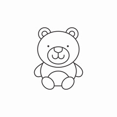 teddy bear toy icon sign vector