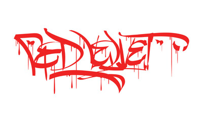 RED VELVET graffiti tag style design