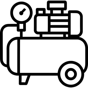 Minimalist air compressor icon design