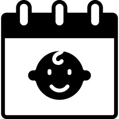 calendar icon illustration design with solid