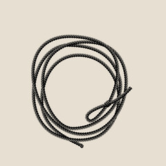 Cowboy Lasso rope. Vector Illustration