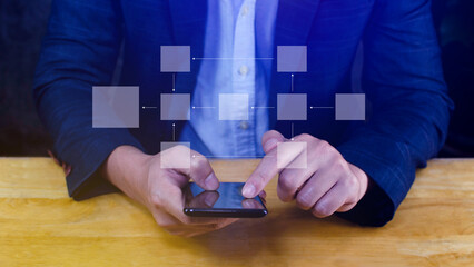 Business process and data management organigram, Design workflow automation with flowcharts, model...