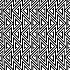 Geometric Zigzag Black Seamless Pattern. Vector Illustration
