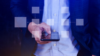 Business process and data management organigram, Design workflow automation with flowcharts, model...