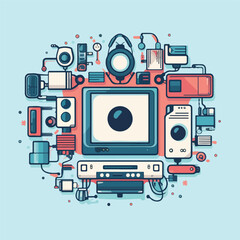 Obraz premium Modern Technology Device Icon Design in Vector Illustration for Graphic Design Projects