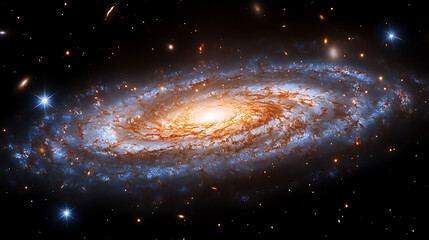 Majestic Spiral Galaxy NGC 1566 in Outer Space