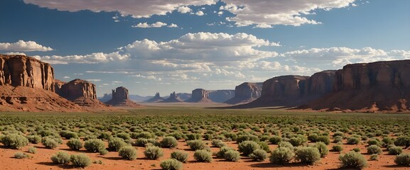 Far west ambience, beautiful view of a country landscape	
