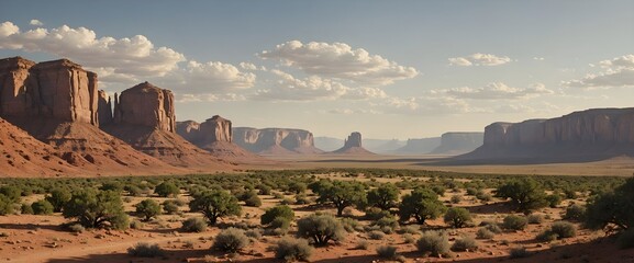 Far west ambience, beautiful view of a country landscape	
