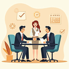 business meeting in office