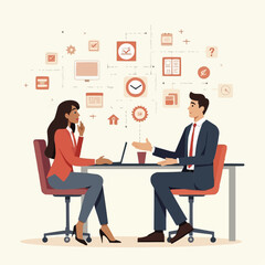 business people working together