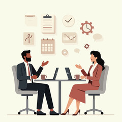 business people working together