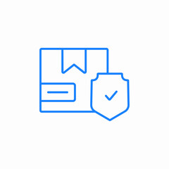 box shield protection icon sign vector