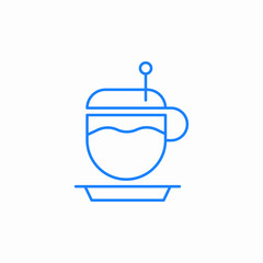 coffee cup plain icon sign vector