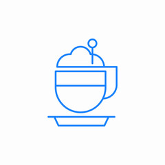 foamy coffee cup icon sign vector