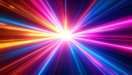 Colorful Light Burst Background.