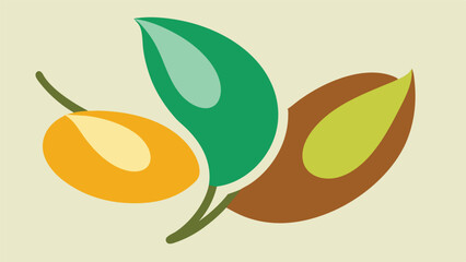 Abstract illustration of leaves and fruit suitable for graphic design projects