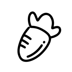 Carrot icon doodle sketch