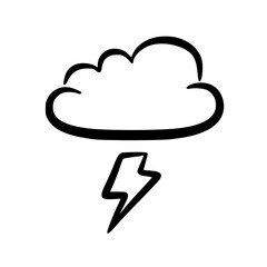 Cloud with lightning bolt