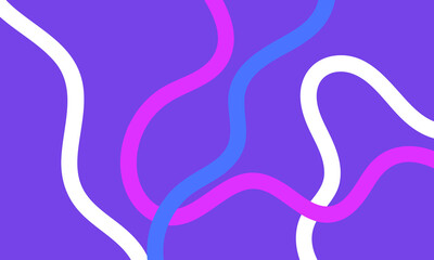 wavy or curved lines background : Vibrant abstract design with wavy orange, pink, and white lines on a blue background. Modern, dynamic, and creative illustration