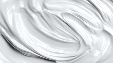 Obraz premium Pearlescent skincare product swirling, blending into soft, silky texture, highlighting cosmetic elegance and smooth skin care aesthetic