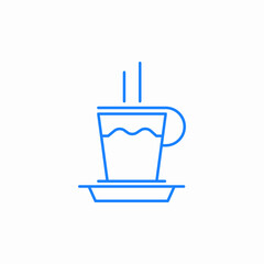 Obraz premium steaming tea cup icon sign vector