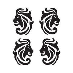 Stylized Lion Head Logos – Bold & Elegant Lion Emblem Designs for Power Brands, Sports Teams & Luxury Labels 