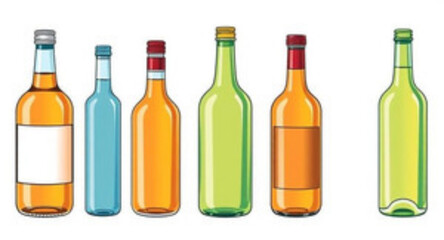 Bottles vector, Set of bottles, Bottle illustration, Glass bottles vector, Plastic bottles vector, Bottle collection, Empty bottles vector, Bottle clipart, Assorted bottles vector, Beverage bottles ve