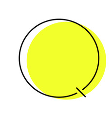 丸吹き出しアイコン（黄色）ポップな雰囲気