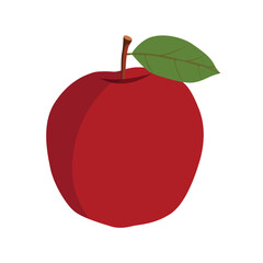 Fresh red apple vector illustration