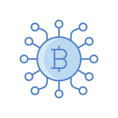 Bitcoin Internet Icon vector