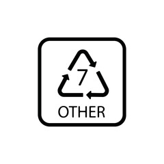 7 Other Plastic Symbol Vector Icon