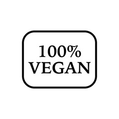 100 PERSENT VEGAN ICON symbol