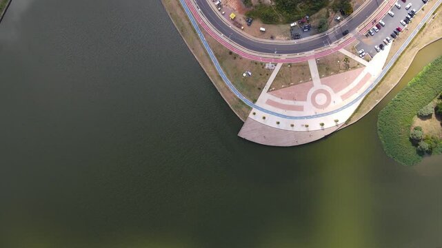 aerial view of Olarias Lake, Ponta Grossa, Brazil