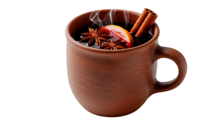 A delightful cup of mulled wine, perfectly spiced for a cozy winter evening.