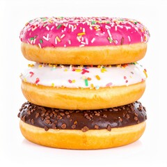 Stack of Glazed Donuts with Sprinkles