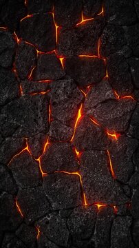 Dark background with breaking-through flames like smoldering coals &mdash; atmosphere of hidden energy and primal power.