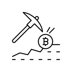 Bitcoin Mining Icon vector