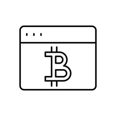 Bitcoin Webpage Icon vector