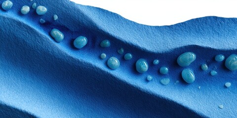 environmental advocacy marketing, template for postcard with flowing blue ocean waves and floating plastic debris, organic design with elegant typography, eco-friendly artistic campaign aesthetic