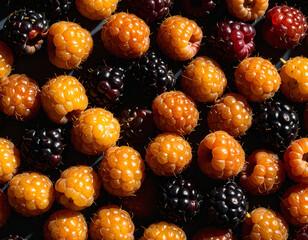 Loganberries still life photograph