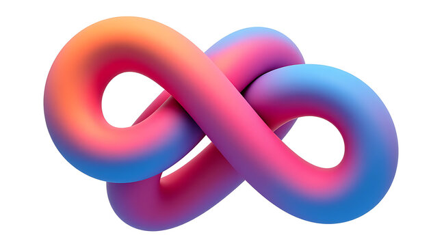Colorful abstract knot of tangled rings symbolizing connection. - Powered by Adobe