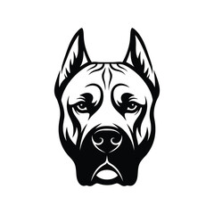 Majestic Canine Head Illustration Vector Art of a Powerful Dog