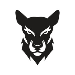 Majestic Black Panther Head Silhouette Vector Illustration, EPS Format, Fierce Animal Design