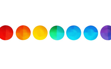 Rainbow Circle Illustration Emphasizing Color Harmony and Diversity Isolated on Transparent Background