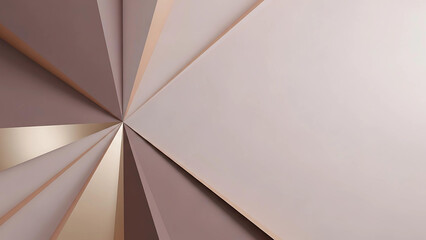 Elegant Rose Gold & Taupe Geometric Abstract