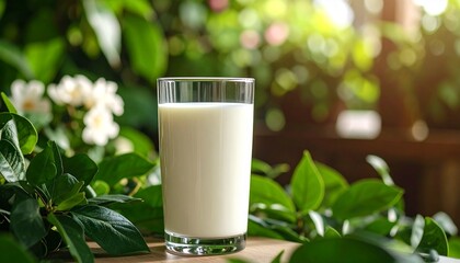 glass of fresh milk